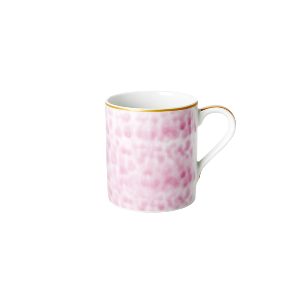Porcelain Mug With Glaze Print in Bubblegum Pink By Rice DK